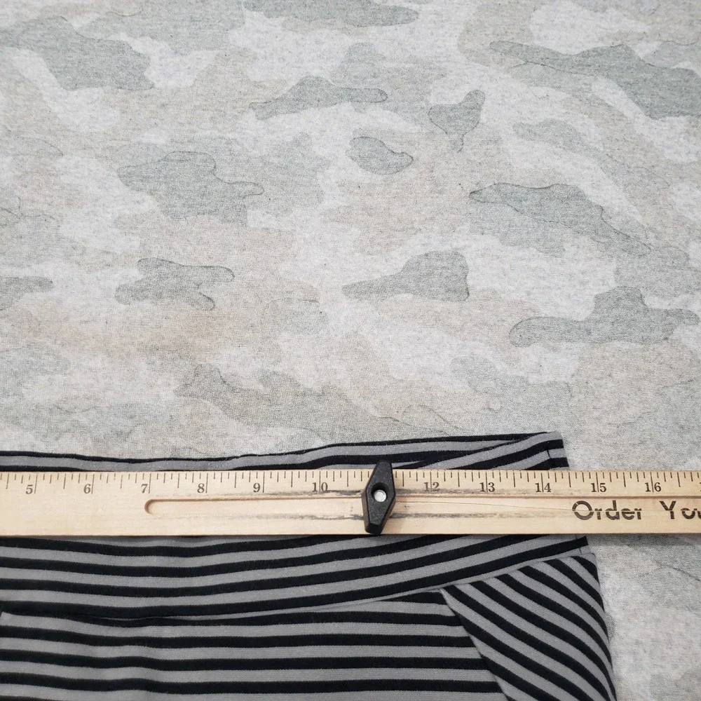 Toad&Co Mini Skirt Womens Medium Gray Stretch Pull On Striped